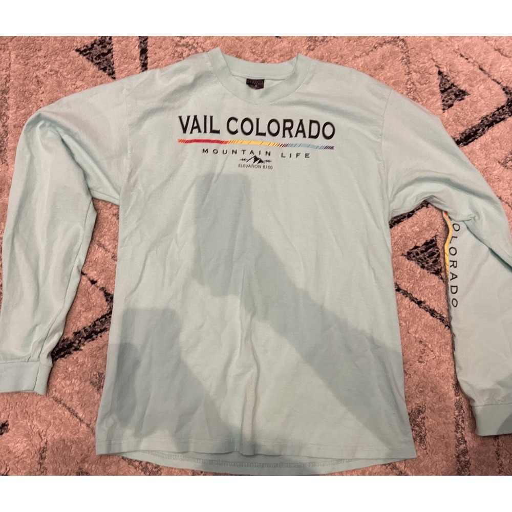 Vintage Vail Colorado Long Sleeve Tee T-Shirt‎ Rocky Mountain Apparel Size M